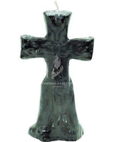 Bougie rituelle d’autel de crucifix noir