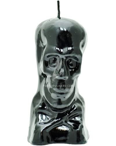 Black Skull Image Candle