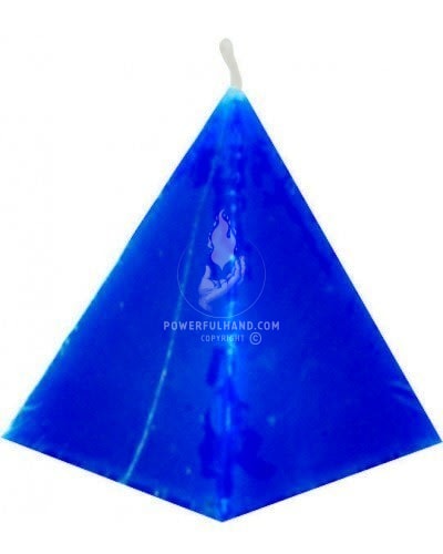 Blue Pyramid Candle