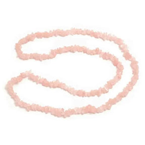 Rose Quartz Chip Necklace Powerfulhand.com