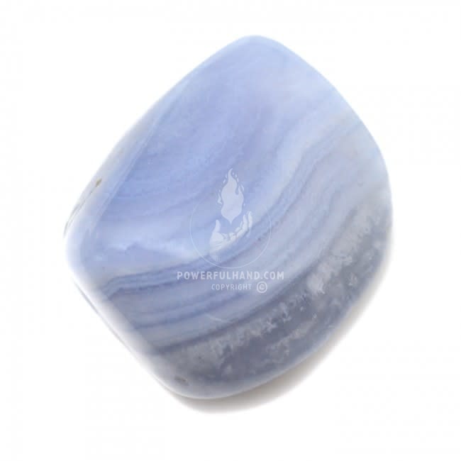 Pierre roulée agate dentelle bleue