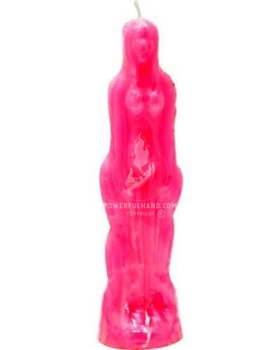 Pink Female Image Candle