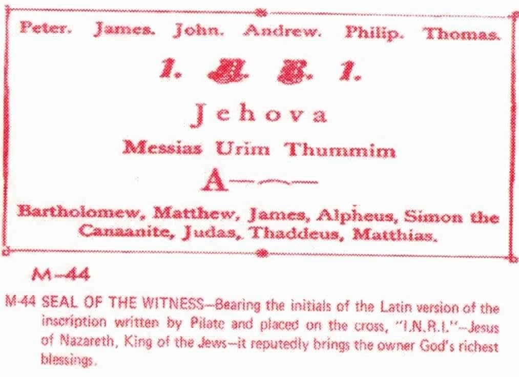 M-44 Seal Of The Witnesses