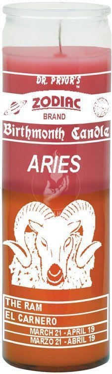 Aries Birth Sign Candle