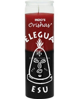 Vela Elegua Orisha Vermelha e Preta