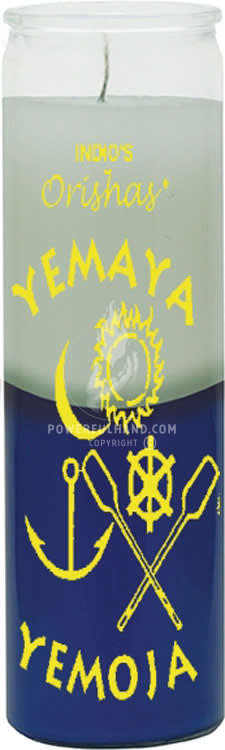 Yemaya White & Blue Orisha Candle