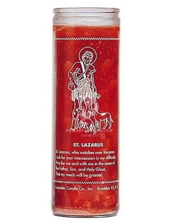 Saint Lazarus Crusader Candle