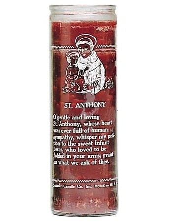 Saint Anthony Crusader Candle