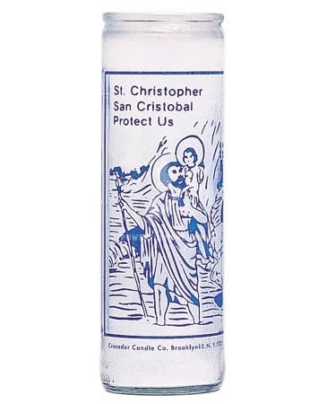 Saint Christopher Crusader Candle