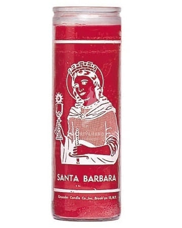 Saint Barbara Crusader Candle