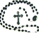 Black Plastic Rosary Beads