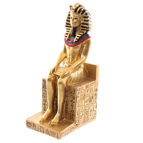 Ramesses the Second Seated on Hieroglyphic Throne Powerfulhand.com