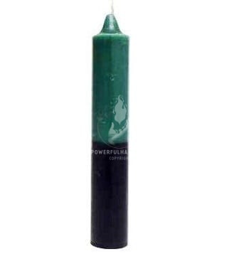 Double Action Jumbo Green / Black Candle