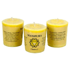 Chakra 3 Votive Candle Powerfulhand.com
