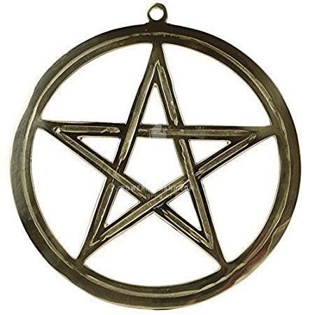 Brass Pentagram Wall Plaque