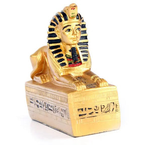 Golden Egyptian Sphinx on Hieroglyphic Base Powerfulhand.com