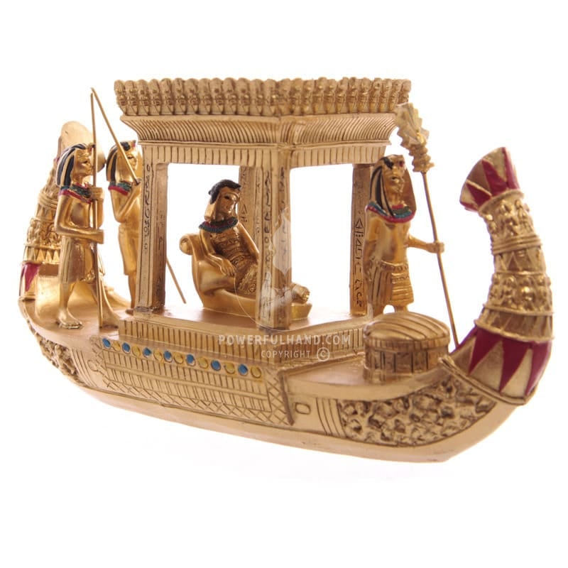 Golden Egyptian Canopy Boat