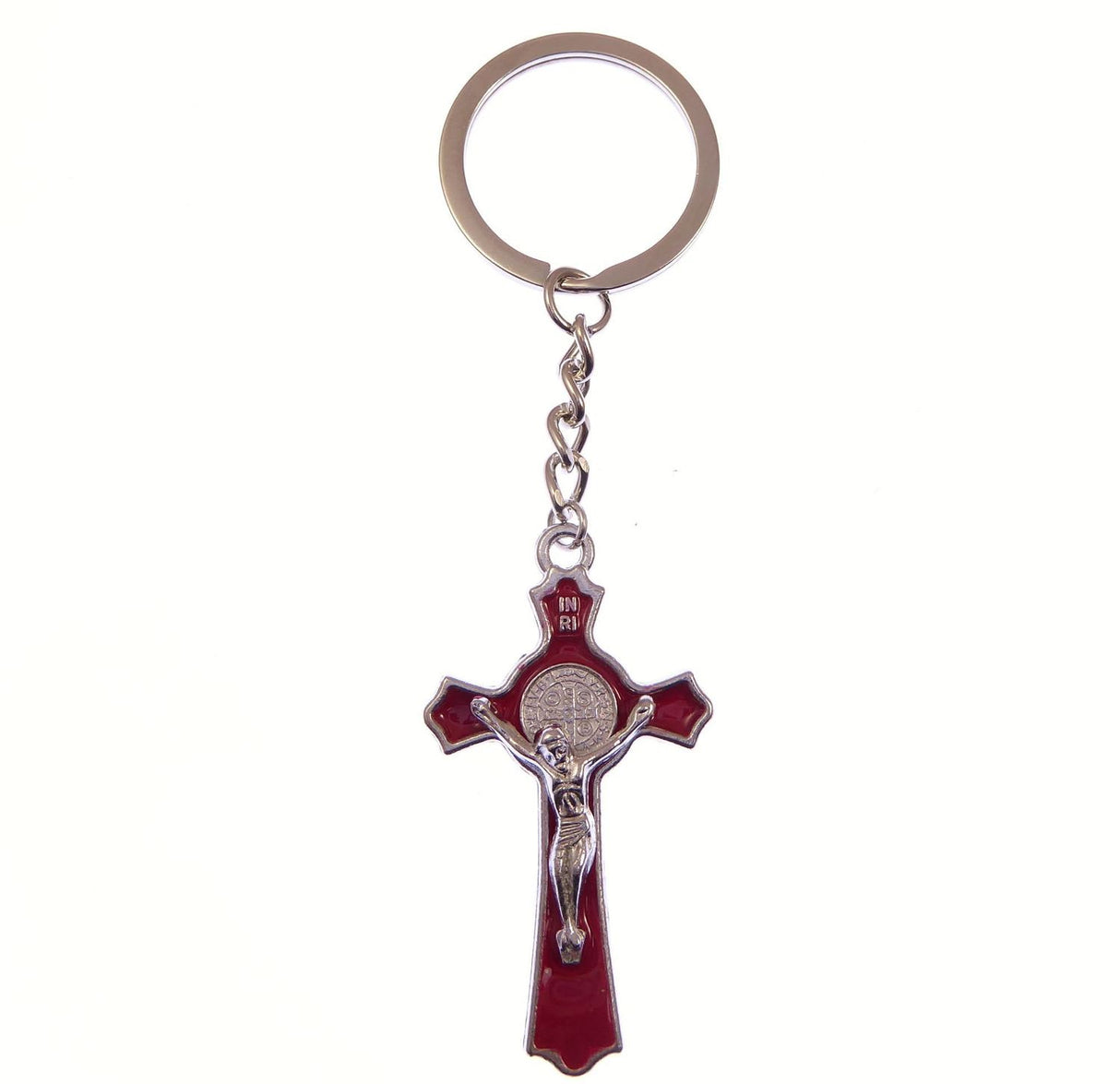 Red St. Benedict Keyring