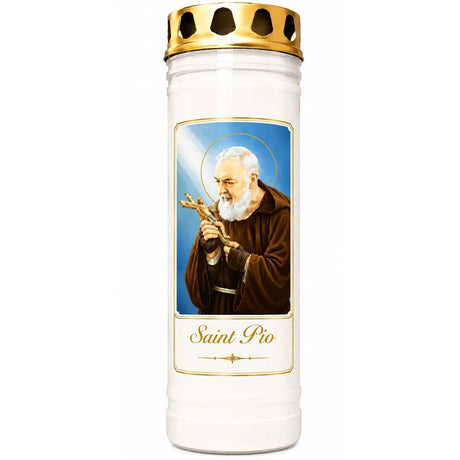 Saint Pio Large Pillar Candle CBC Distributors