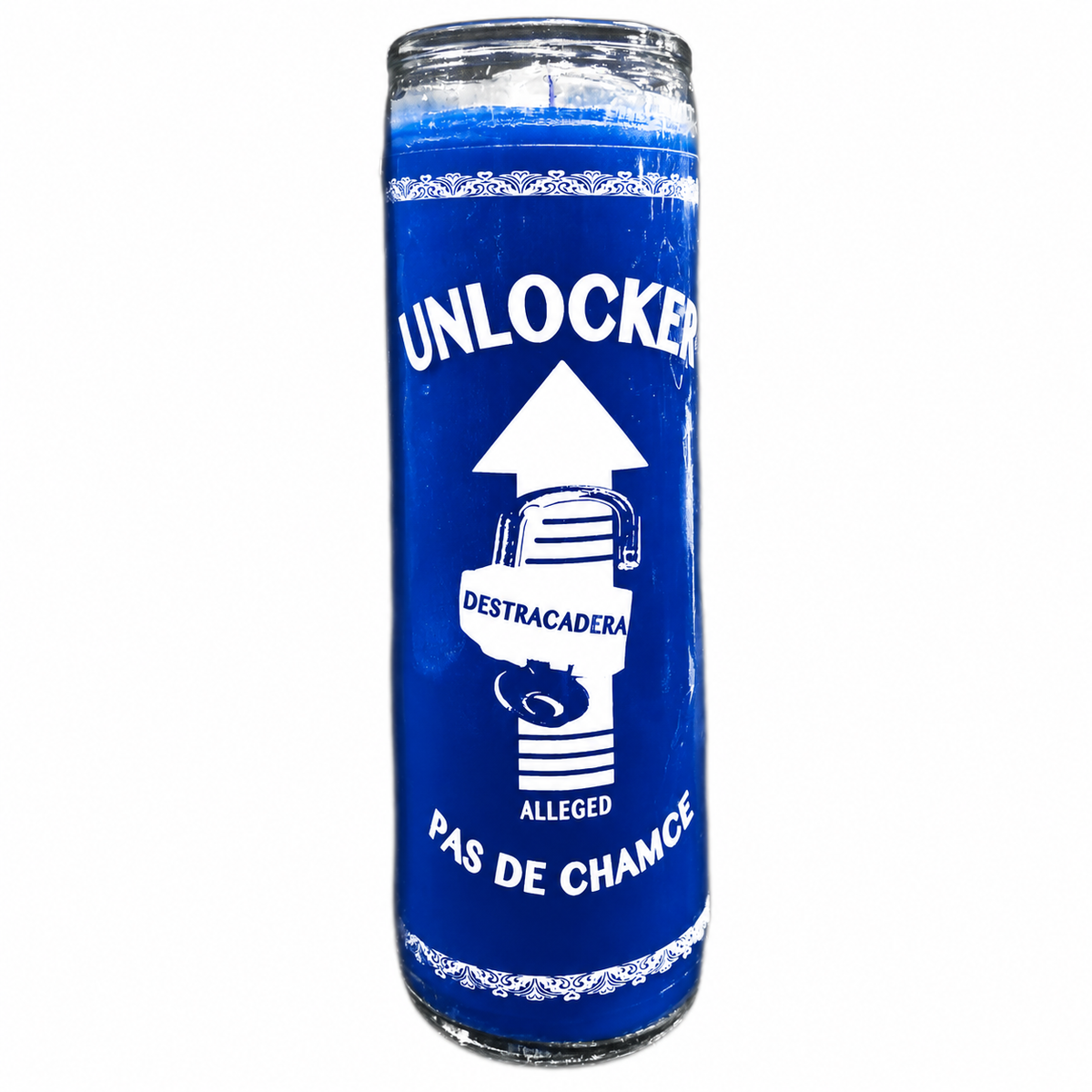 unlocker candle – Blue wax (colour illustration)