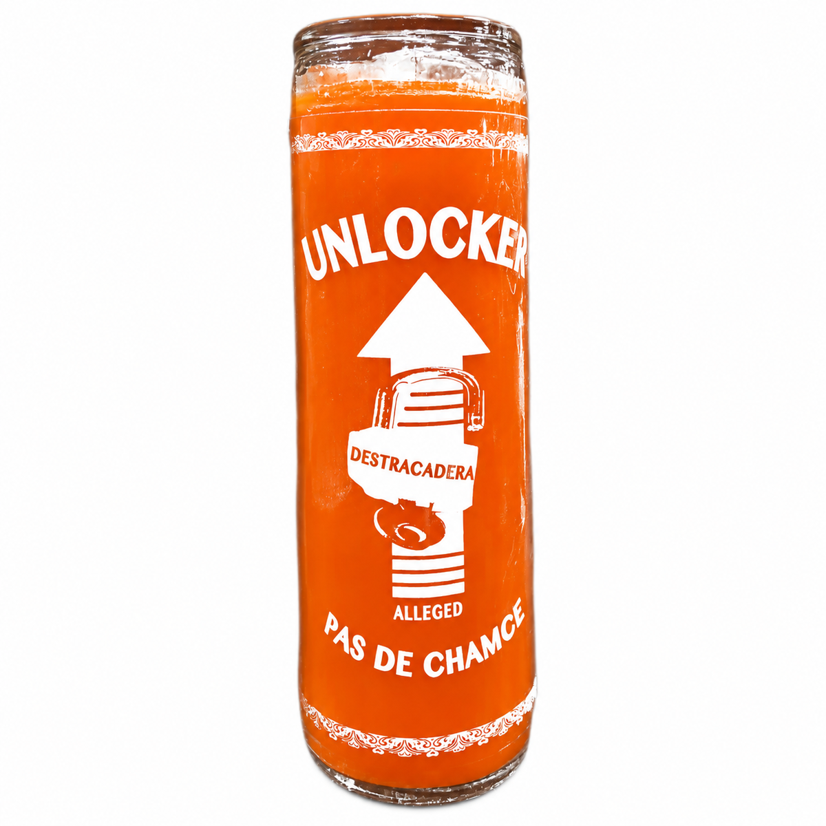 unlocker candle – Orange wax (colour illustration)