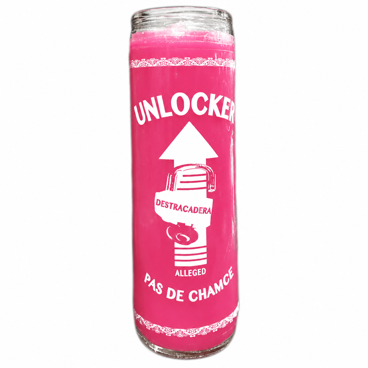 unlocker candle – Pink wax (colour illustration)